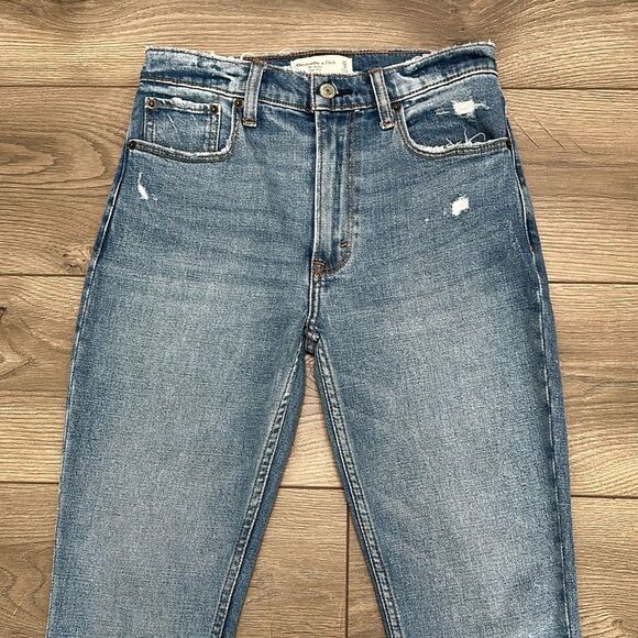 Abercrombie & Fitch The Skinny High Rise Stretch Blue Jeans Size 25 - Picture 2 of 12